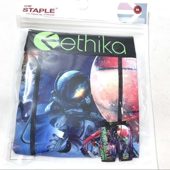 Ethika Mens Underwear Astronaut Space Basketball Boxer Briefs - Picture 4 of 10